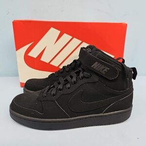 Nike Court Borough Mid 2 GS Youth Basketball Sneakers US 7Y Black CW5867-001